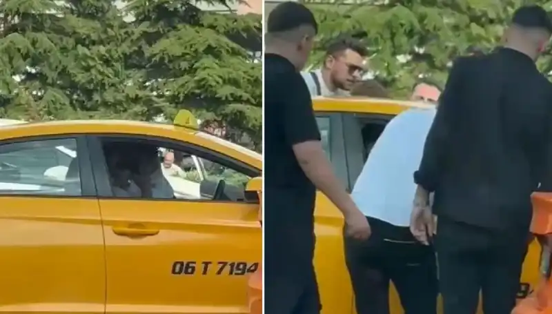 Trafikte Kavga Eden Sürücünün Taksi Şoförüne Yumruk Atması Olayı