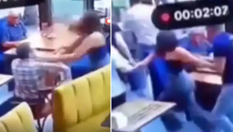 Garsona Tokat Atan Müşteri, Restorana Dışarıda Dayak Yedi