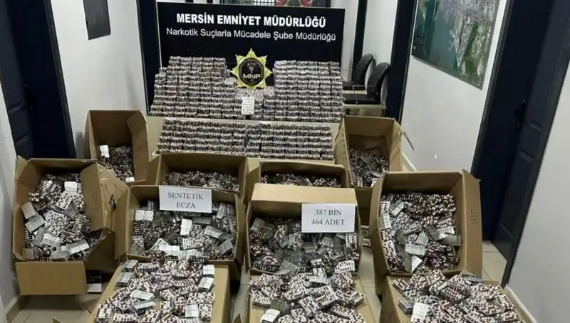 Mersin'de 387 Bin Uyuşturucu Hap Ele Geçirildi: Kaçakçılıkla Mücadele Zirvede